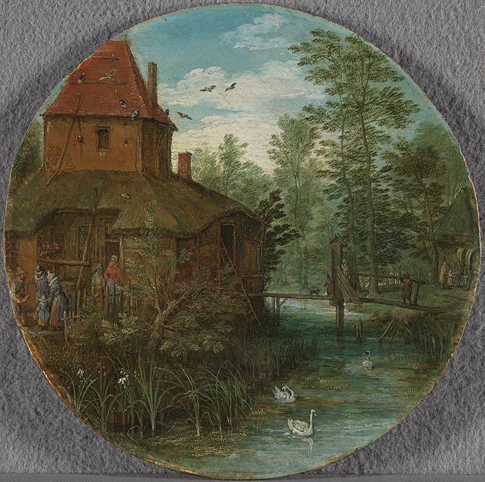 Jan Brueghel the Elder, Farmstead on the Stream