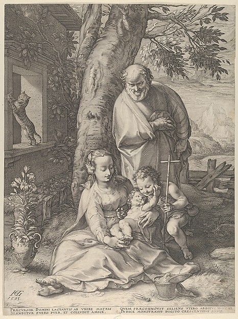 Hendrick Goltzius, The Holy Family with the Infant John the Baptist