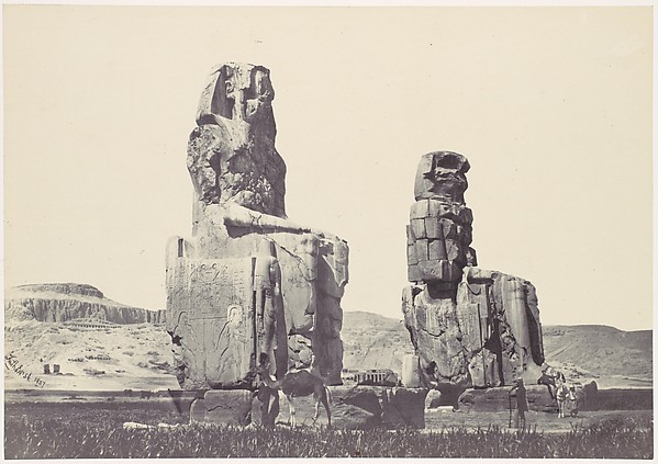 Francis Frith, The Statues of Memnon. Plain of Thebes