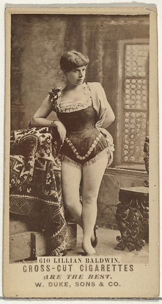 W. Duke, Sons & Co., Card Number 610, Lillian Baldwin, from the Actors and Actresses series (N145-3) issued by Duke Sons & Co. to promote Cross Cut Cigarettes
