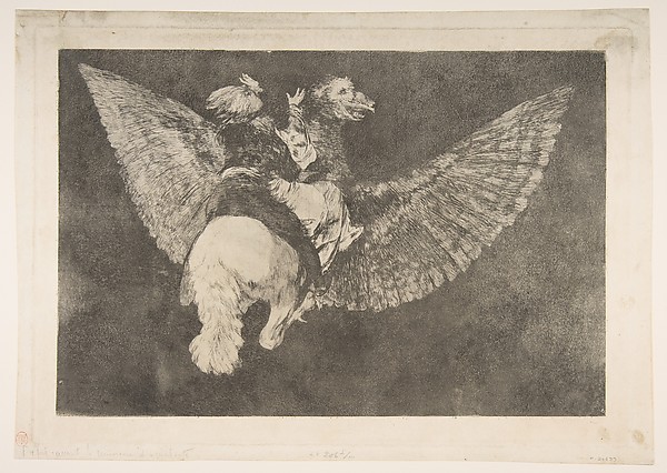 Goya (Francisco de Goya y Lucientes), 'Flying Folly' from the 'Disparates' (Follies / Irrationalities)