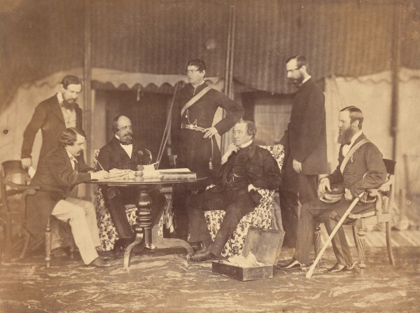 Unknown, [Group portrait of seven men, India]