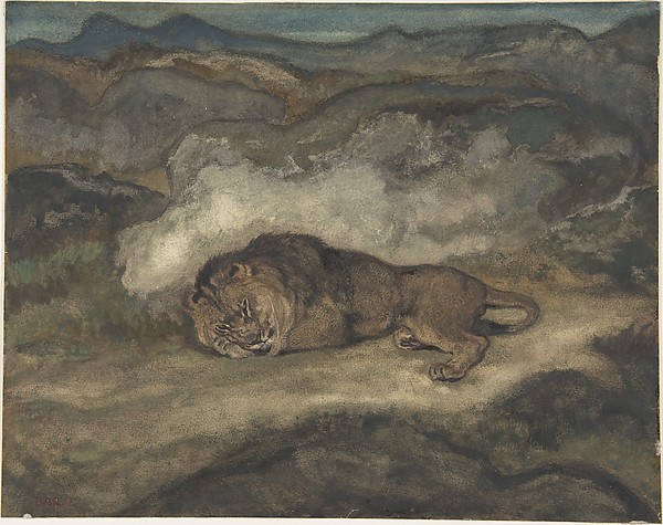 Antoine-Louis Barye, Lion Sleeping