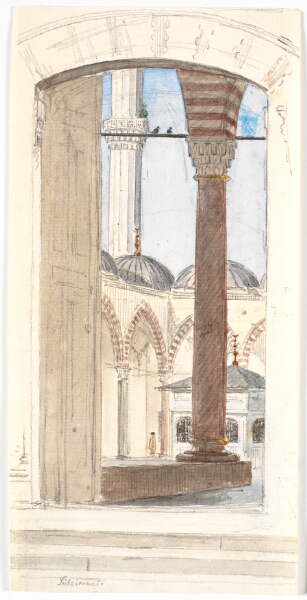 Martinus Rørbye, Parti af Süleymaniye Moskeen