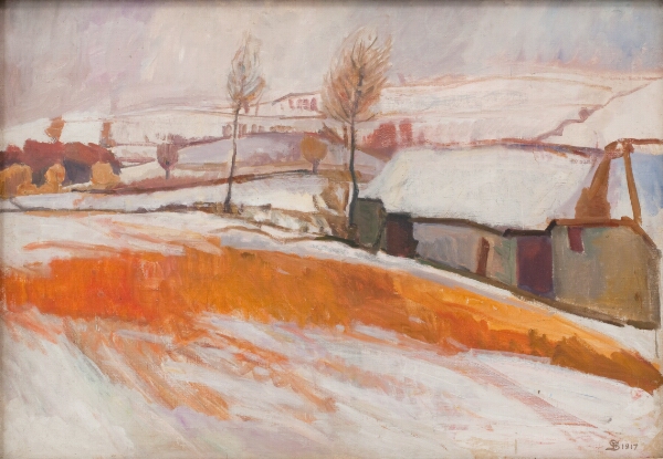 Fritz Syberg, Over Kærby Bakke. Vinter