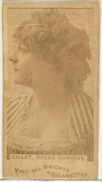 Allen & Ginter, Gillet, Opera Comique, from the Actors and Actresses series (N45, Type 1) for Virginia Brights Cigarettes