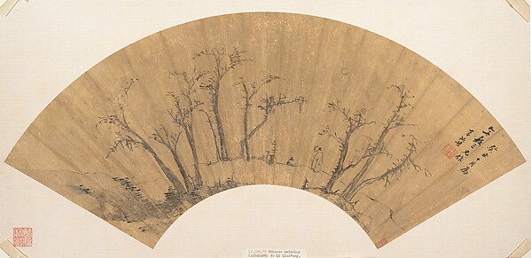 Li Liufang, Figure standing in a grove of trees
