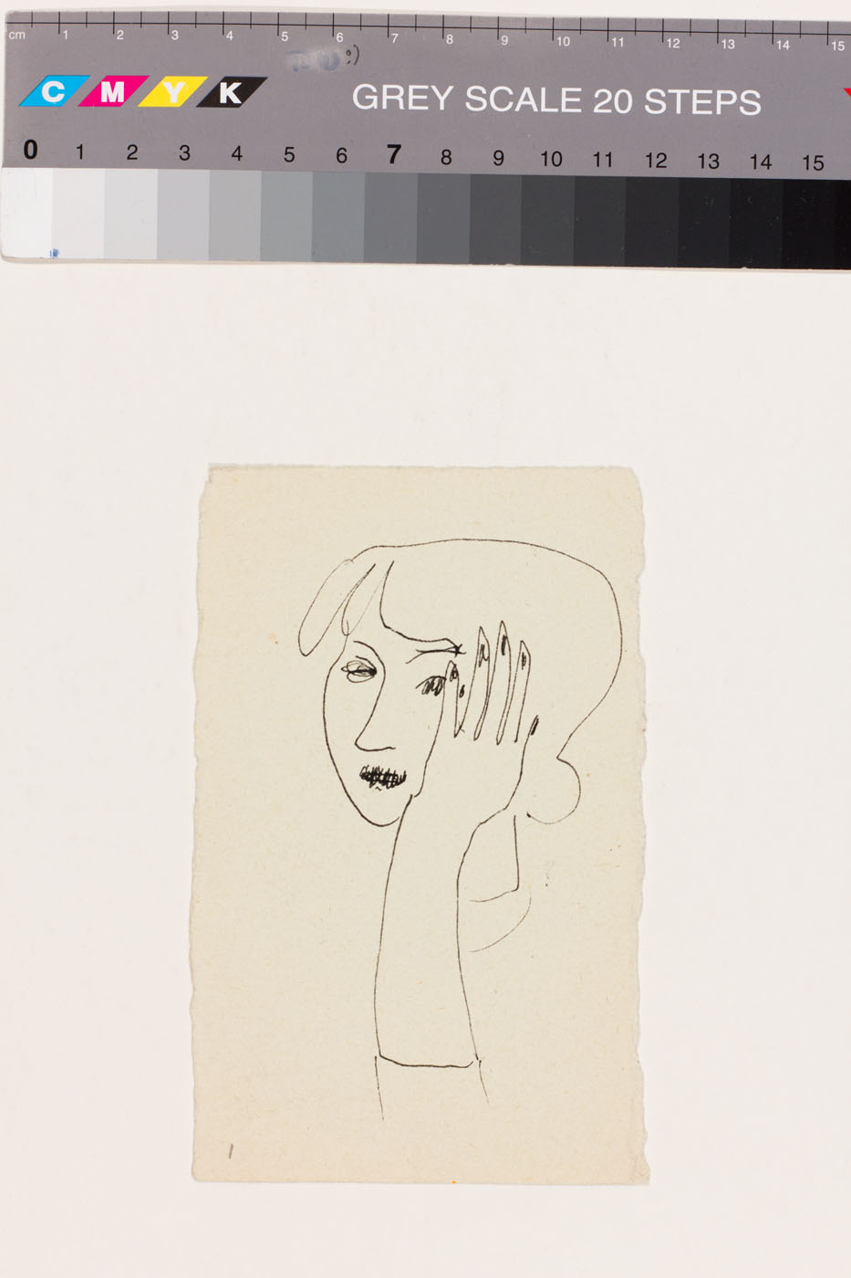 Ülo (autor) Sooster, Woman’s head with hand/Woman’s head with hand