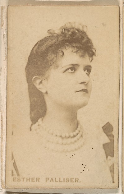 Kinney Brothers Tobacco Company, Esther Palliser, from the Actresses series (N246), Type 1, issued by Kinney Brothers to promote Sporting Extra Cigarettes