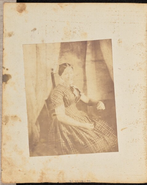 Jakob Höflinger, [Portrait of a woman in a plaid dress]