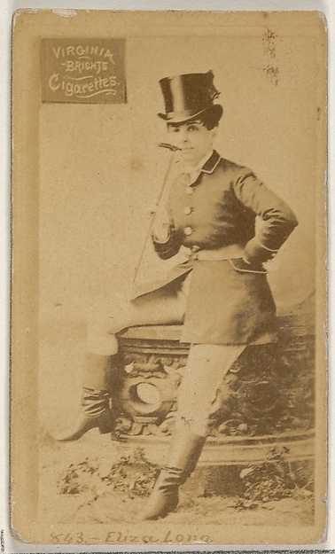 Allen & Ginter, Card 843, Eliza Long, from the Actors and Actresses series (N45, Type 2) for Virginia Brights Cigarettes