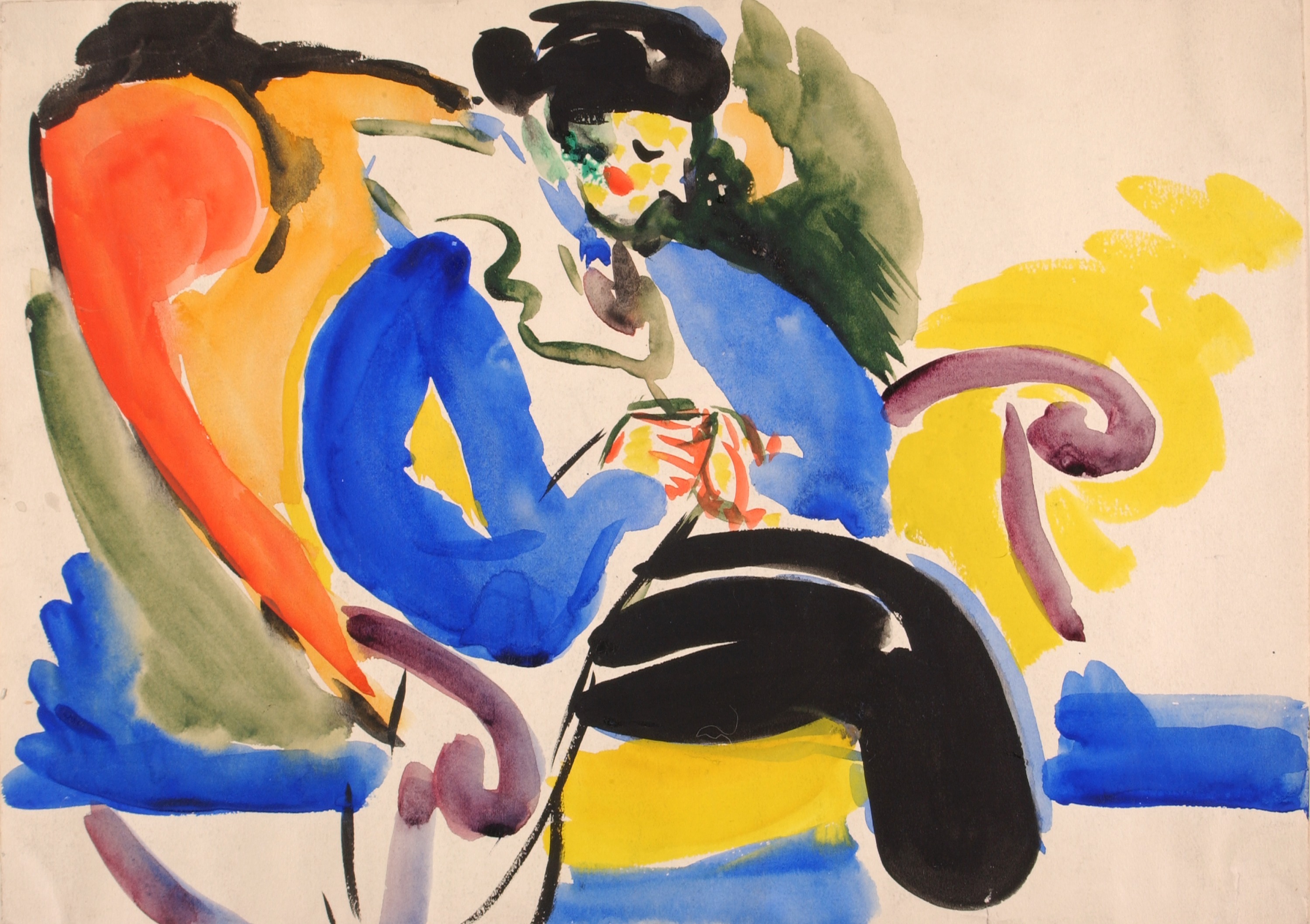 H. Lyman Saÿen, Calligraphic #2 Woman on Chair