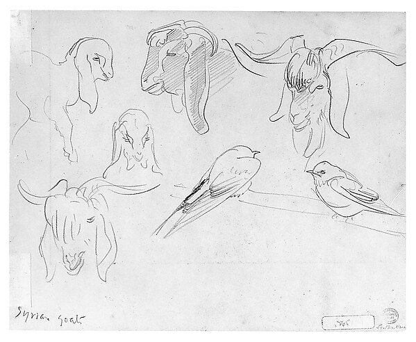 John Singer Sargent, Syrian Goats and Bird