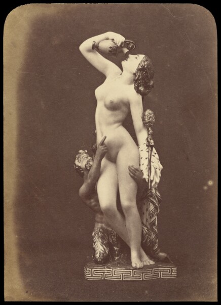 Unknown, [Statue of woman and satyr]