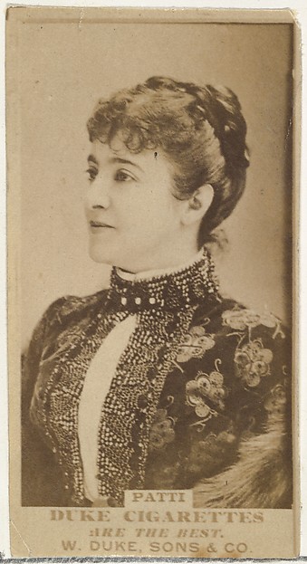W. Duke, Sons & Co., Miss Patti, from the Actors and Actresses series (N145-7) issued by Duke Sons & Co. to promote Duke Cigarettes