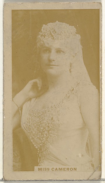 W. Duke, Sons & Co., Miss Cameron, from the Actors and Actresses series (N145-8) issued by Duke Sons & Co. to promote Duke Cigarettes