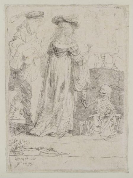 Rembrandt van Rijn, Death appearing to a wedded couple from an open grave