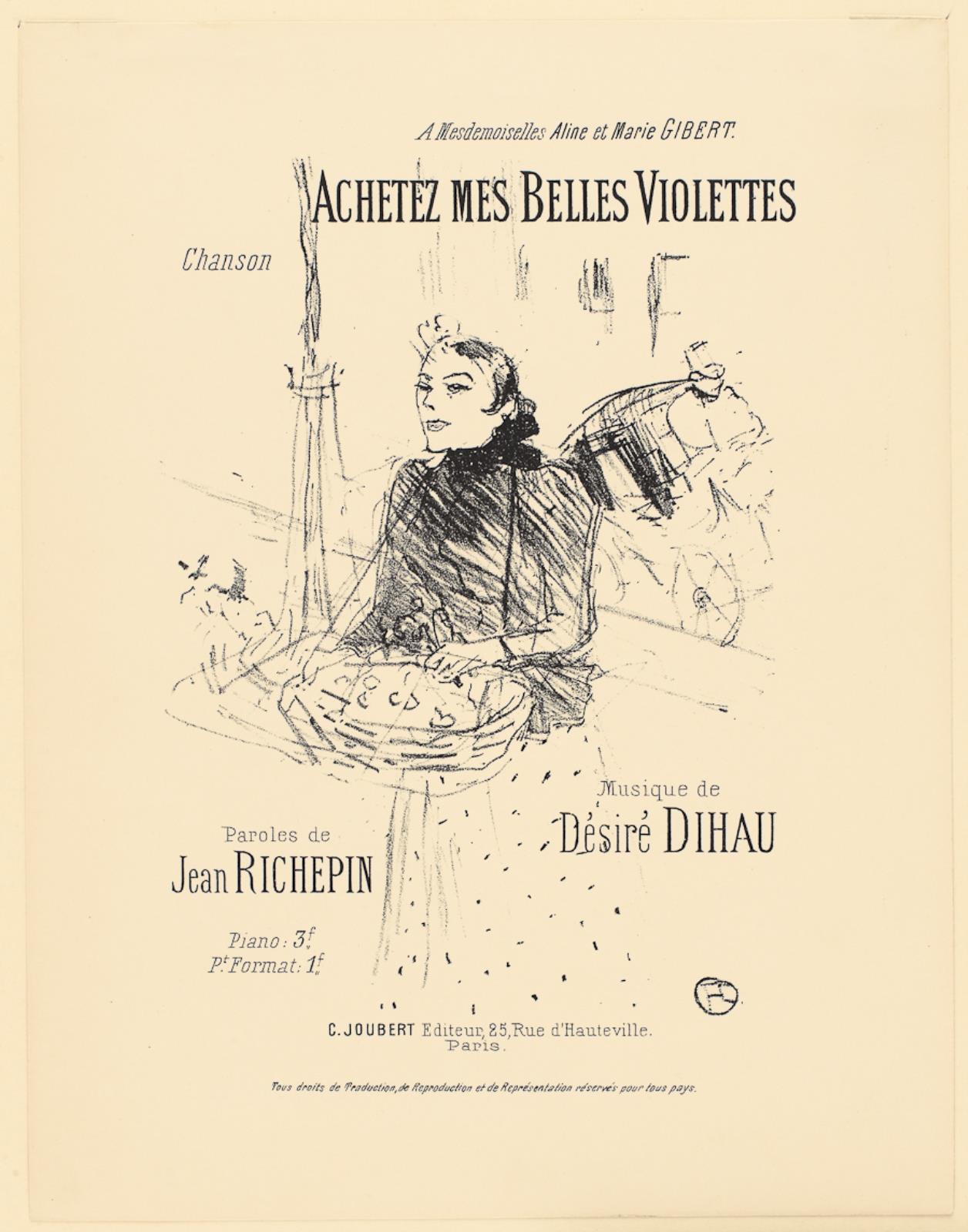 Henri de Toulouse-Lautrec, Achetez mes Belles Violettes