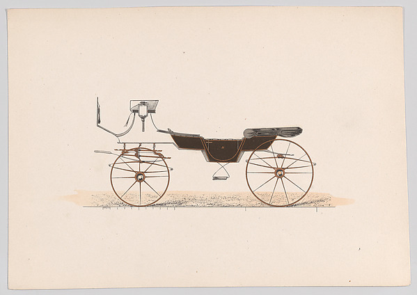 Anonymous, French, 19th century, Design for Vis-A-Vis Carriage