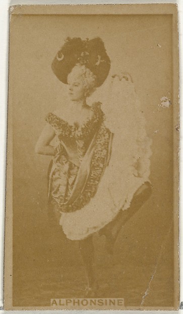 W. Duke, Sons & Co., Alphonsine, from the Actors and Actresses series (N145-8) issued by Duke Sons & Co. to promote Duke Cigarettes