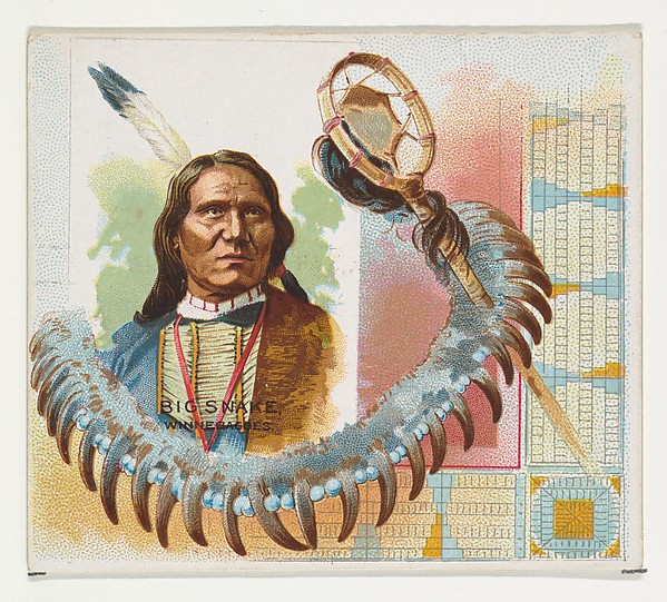 Allen & Ginter, Big Snake, Winnebagoes, from the American Indian Chiefs series (N36) for Allen & Ginter Cigarettes