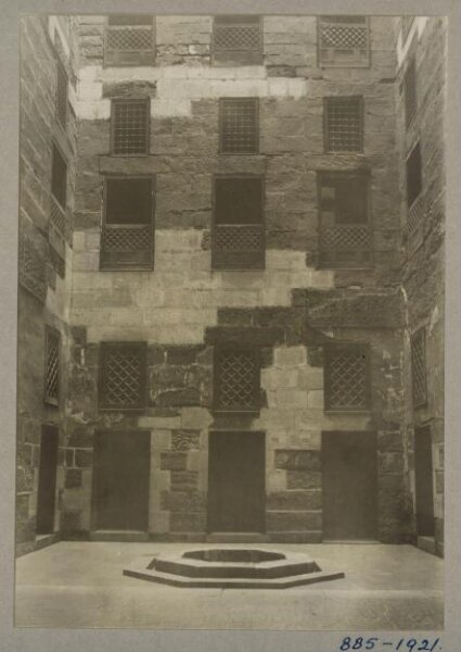 K.A.C. Creswell, Student cells in the Hanafites madrasa in the mosque of Mamluk Sultan Hasan, Cairo