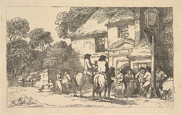 Thomas Rowlandson, The Three Horseshoes, a Roadside Inn