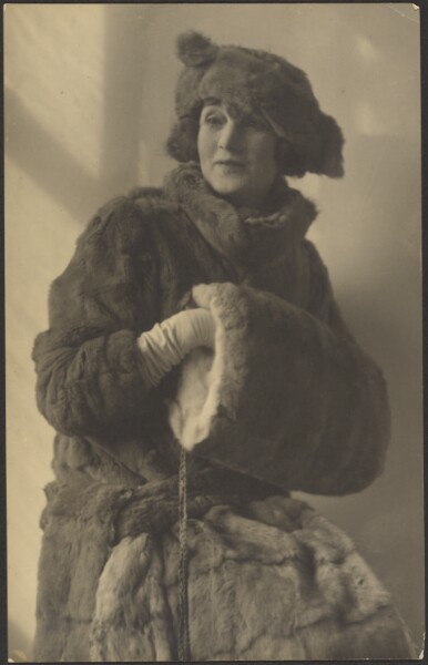 Louis Fleckenstein, [Portrait of a Woman in Furs with Muff]