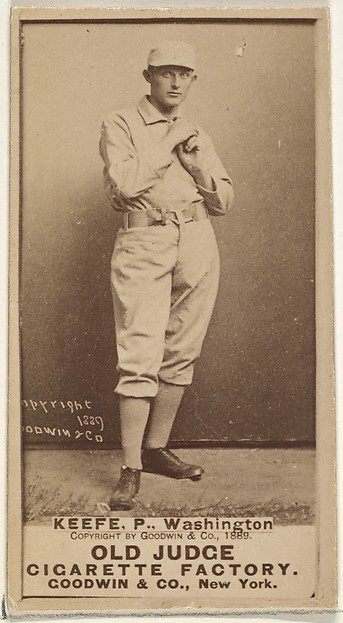 Goodwin & Company, George Washington Keefe, Pitcher, Washington Nationals, from the Old Judge series (N172) for Old Judge Cigarettes