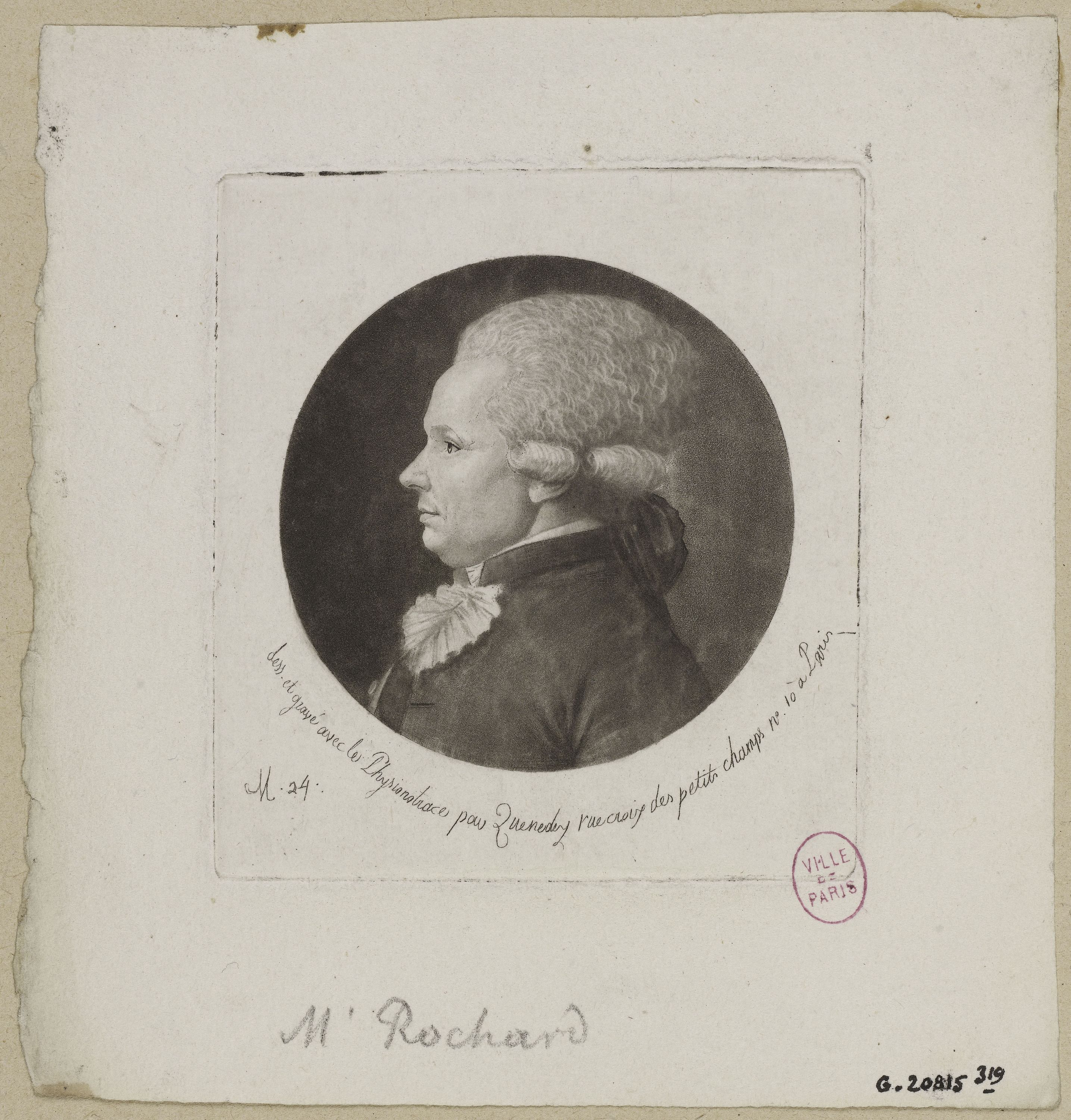 Edmé Quenedey, Portrait de Monsieur Rochard