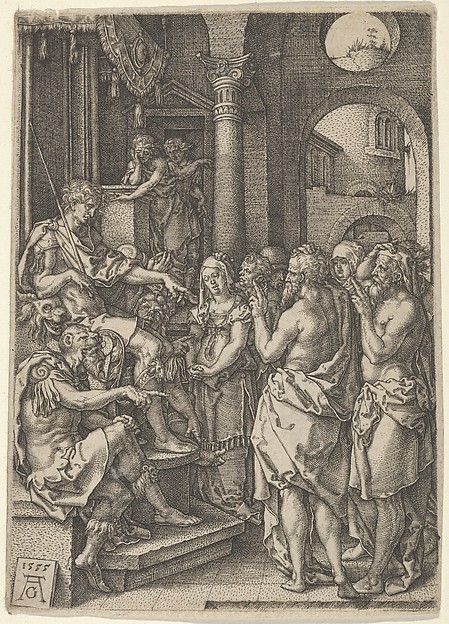 Heinrich Aldegrever, Susanna Accused of Adultery, from The Story of Susanna
