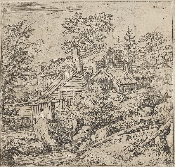 Allart van Everdingen, The Hamlet on the Mountain Side