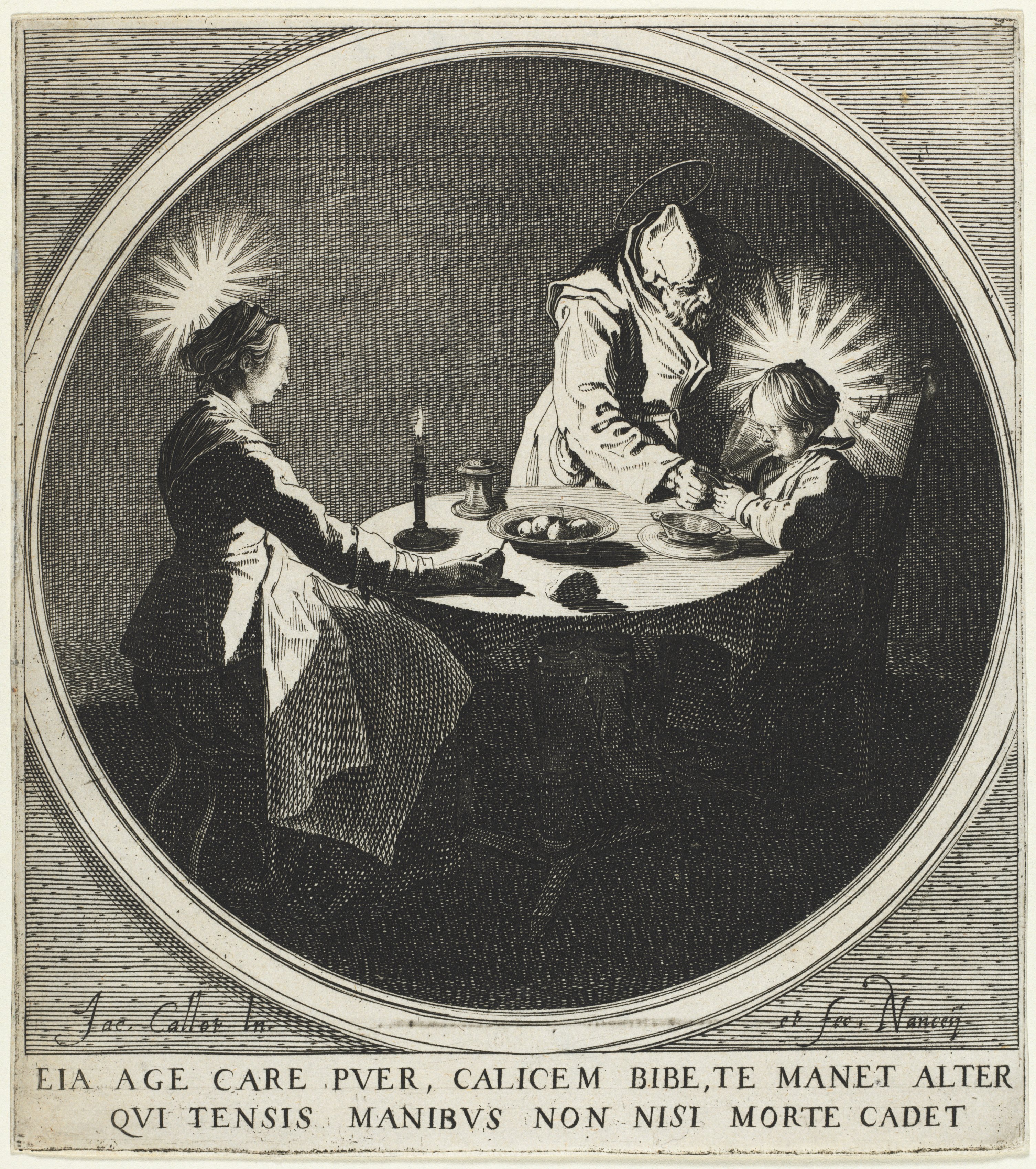 Jacques Callot, The Blessing (Le Bénédicité) also known as The Holy Family at Table