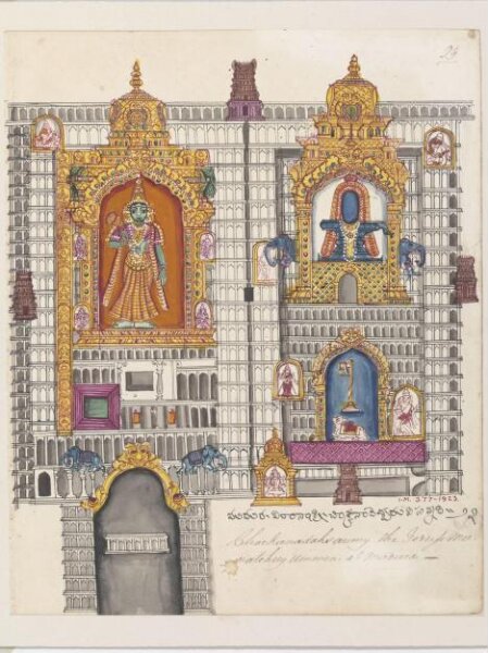 Unknown, The Great temple at Madura with the shrines of Minakshi Devi and Shiva as Sundareshwara.