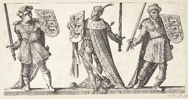 Hendrick Goltzius, Henrik II, Richard Løvehjerte og Johan uden Land