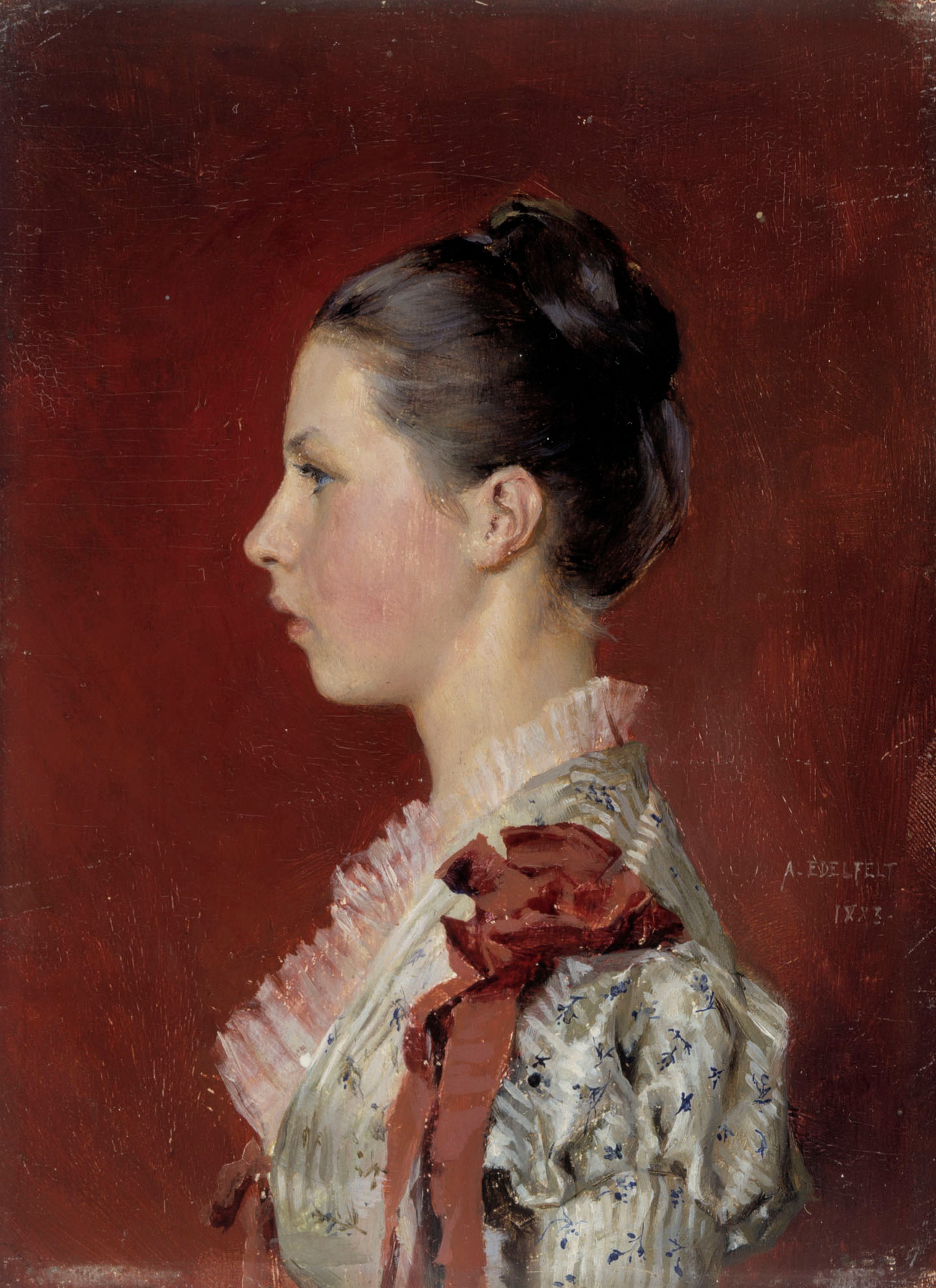 Albert Edelfelt, Portrait of the Artist´s Sister Annie Edelfelt