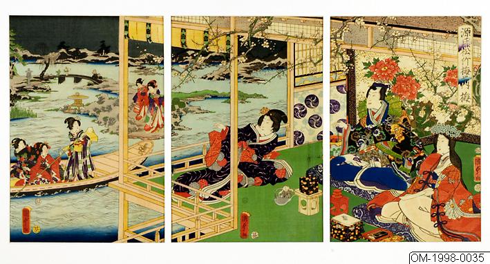Utagawa Kunisada II, Träsnitt, Bildkonst, Print, Woodblock, Woodcut