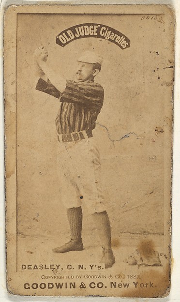 Goodwin & Company, Thomas H. "Pat" Deasley, Catcher, New York, from the Old Judge series (N172) for Old Judge Cigarettes