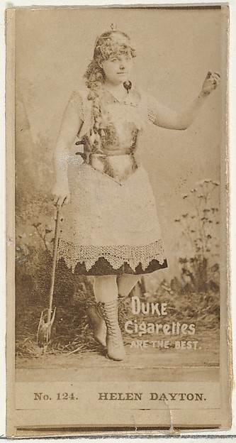 W. Duke, Sons & Co., Card Number 124, Helen Dayton, from the Actors and Actresses series (N145-6) issued by Duke Sons & Co. to promote Duke Cigarettes