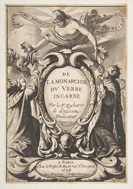 Abraham Bosse, Title-page: De la Monarchie du Verbe incarné