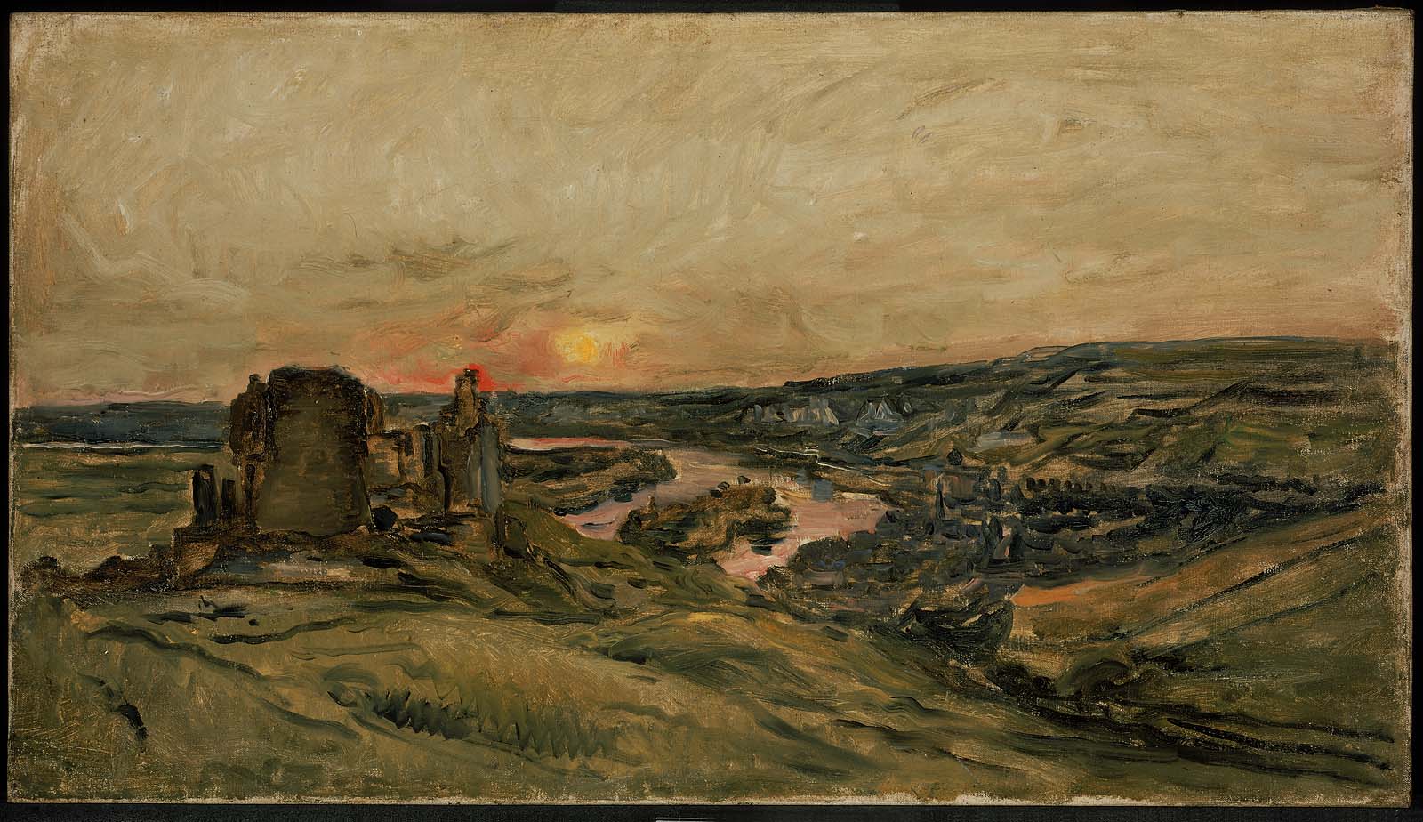 Charles-François Daubigny, Château-Gaillard at Sunset
