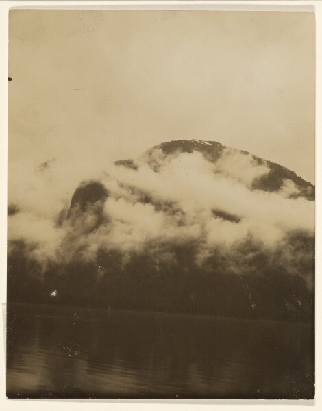 Edward S. Curtis, [A Somber, gloomy forest meets a forbidding sea]