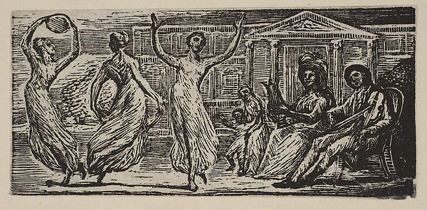 William Blake, Menalcus Watching Women Dance, from Thornton's "Pastorals of Virgil"