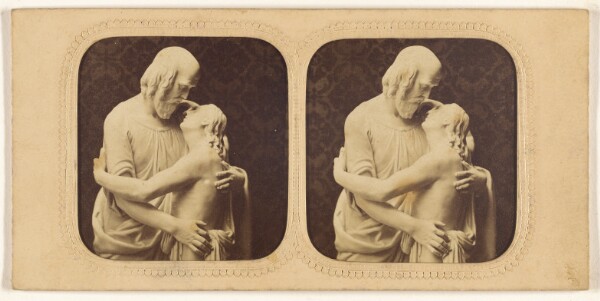 Unknown, [Sculpture of a bearded man and a woman embracing]