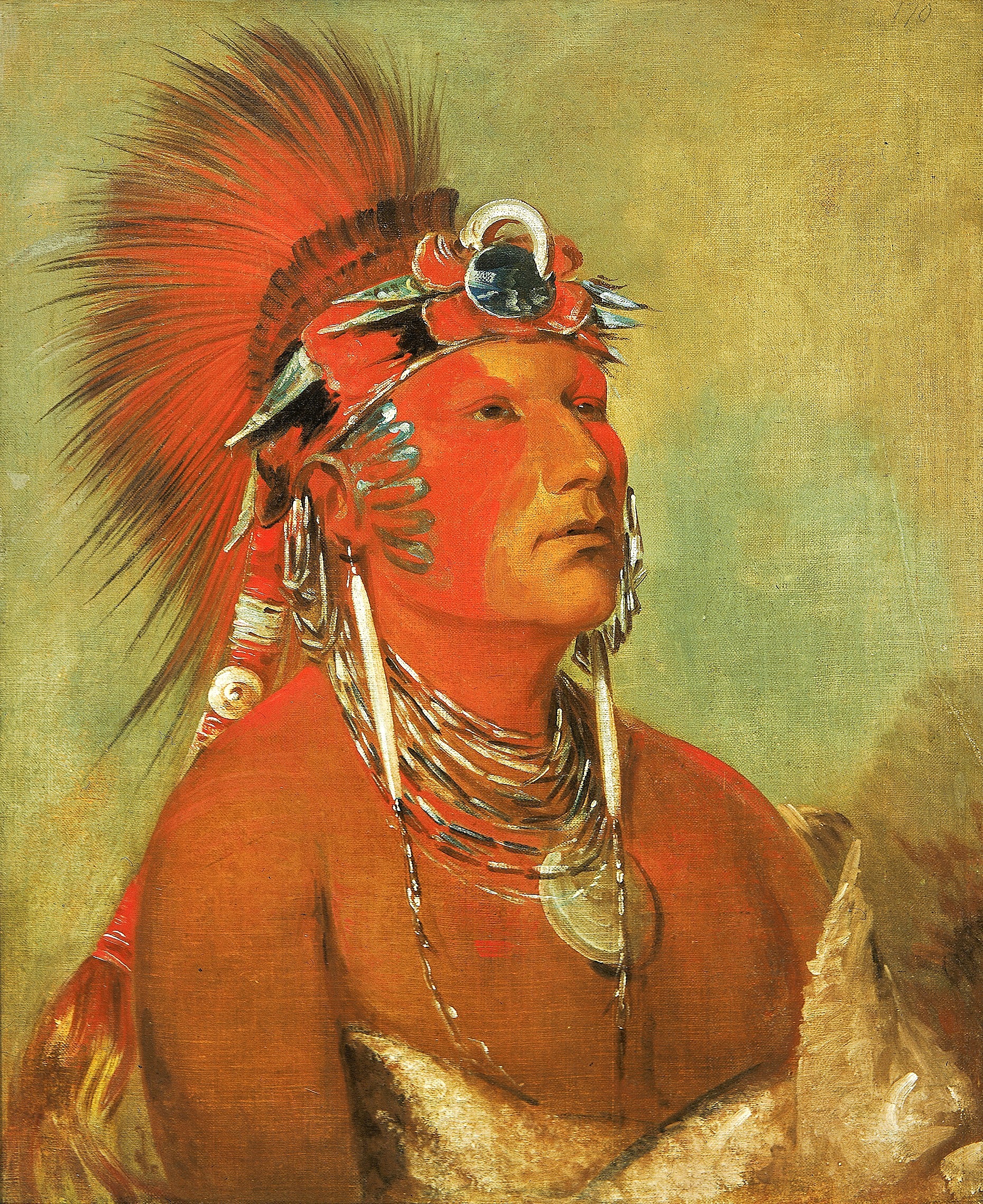 George Catlin, Jee-hé-o-hó-shah, Cannot Be Thrown Down, a Warrior