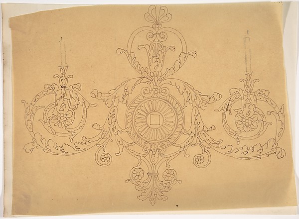 Anonymous, British, 19th century, Scrolled Ornament Design