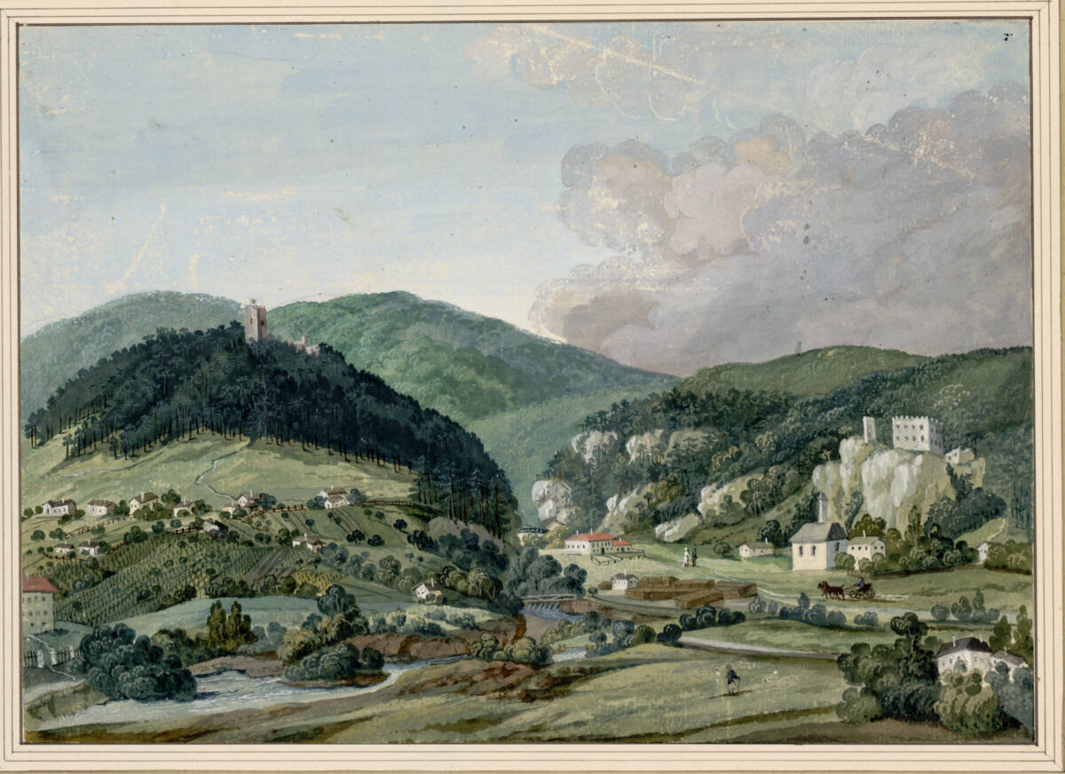 Anonym, Das Helental mit Rauhenstein und Rauheneck