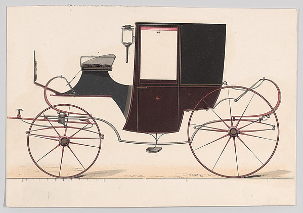 Anonymous, French, 19th century, Design for Brougham/D'Orsay