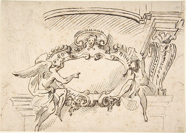Anonymous, French, 19th century, Design with a Cartouche