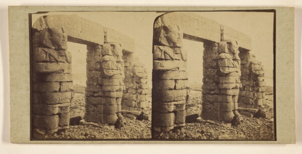 Francis Frith, [Unidentified carved columns with archway, Egypt?]